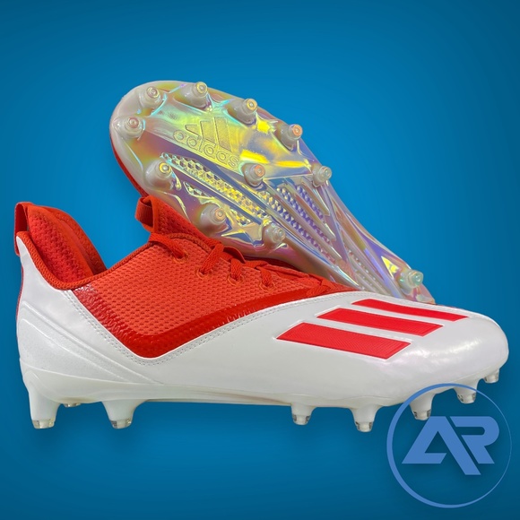 NEW ADIDAS Adizero 21 Orange White Football Cleats Men\'s Size 13 GW2944 main image 6